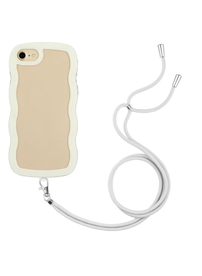 S-TOP Case For iPhone SE 2022 / SE 2020 / 8 / 7 Lanyard Candy Color Wave TPU Clear PC Phone Case - Image 1