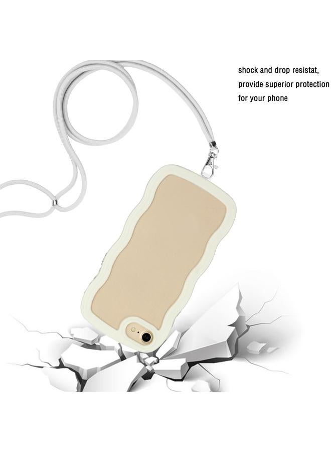 S-TOP Case For iPhone SE 2022 / SE 2020 / 8 / 7 Lanyard Candy Color Wave TPU Clear PC Phone Case - Image 3