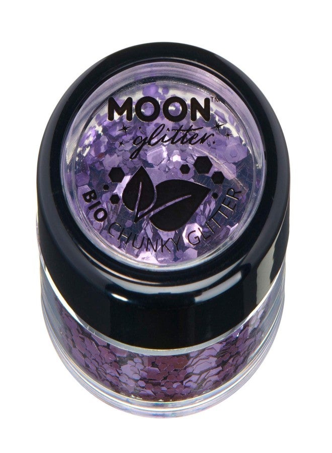 Moon Glitter Biodegradable Eco Chunky Glitter by Moon Glitter - 100% Cosmetic Bio Glitter for Face, Body, Nails, Hair and Lips - 3g - Lavender - Image 1