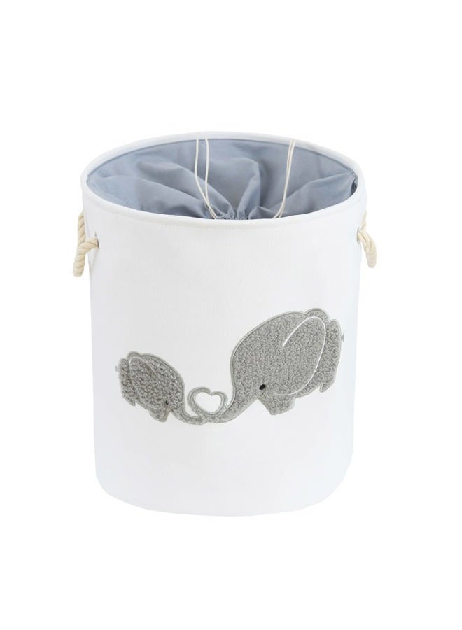 Inough سلة غسيل كبيرة للأطفال على شكل فيل، سلة قماش للبنات، غرفة الأطفال، غرفة المعيشة، غرفة اللعب - Image 1