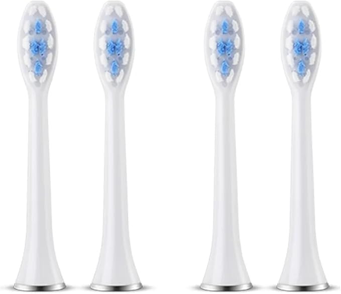 4 White Replacement Brush Heads for Super Sonic Electric Toothbrush - Image 1