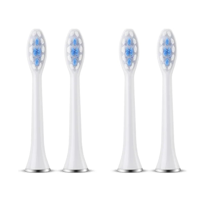 4 White Replacement Brush Heads for Super Sonic Electric Toothbrush - Image 2