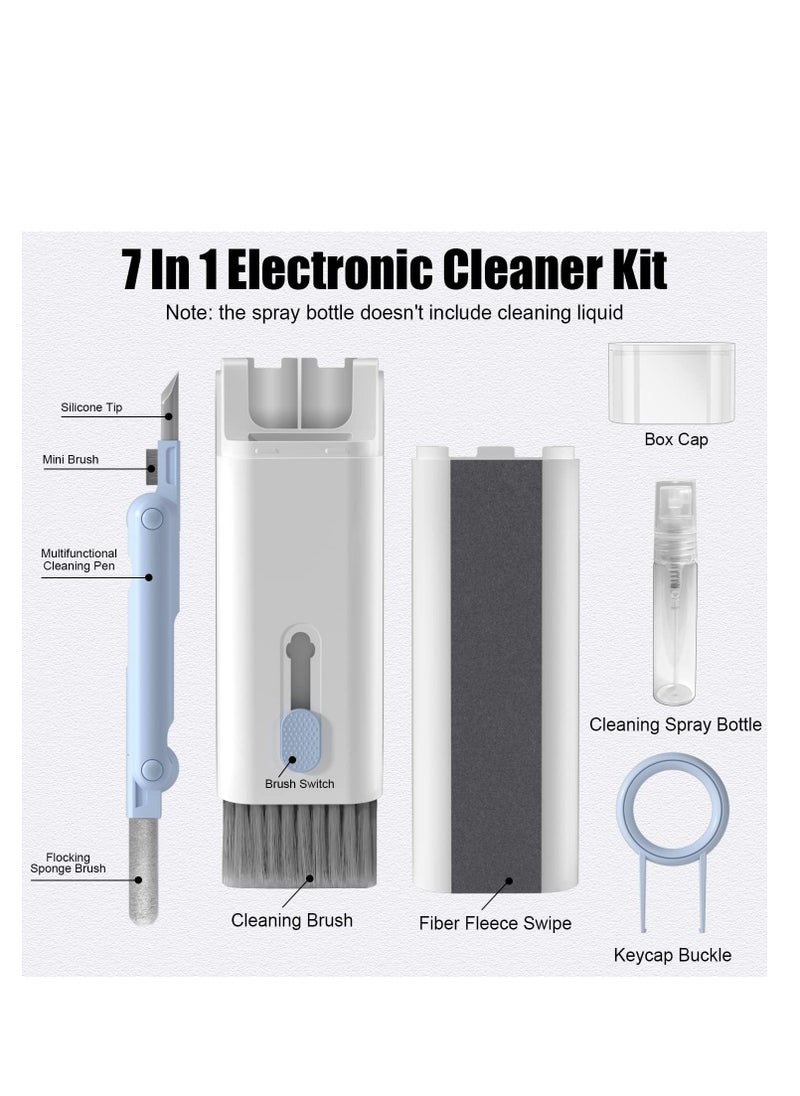 Generic - 7 in 1 Electronic Cleaner Kit, Keyboard Cleaner Kit with Brush, 3 in 1 Cleaning Pen for Airpods Pro, Multifunctional Cleaning Kit for Earphone, Keyboard, Laptop, Phone, PC Monitor - Image 1