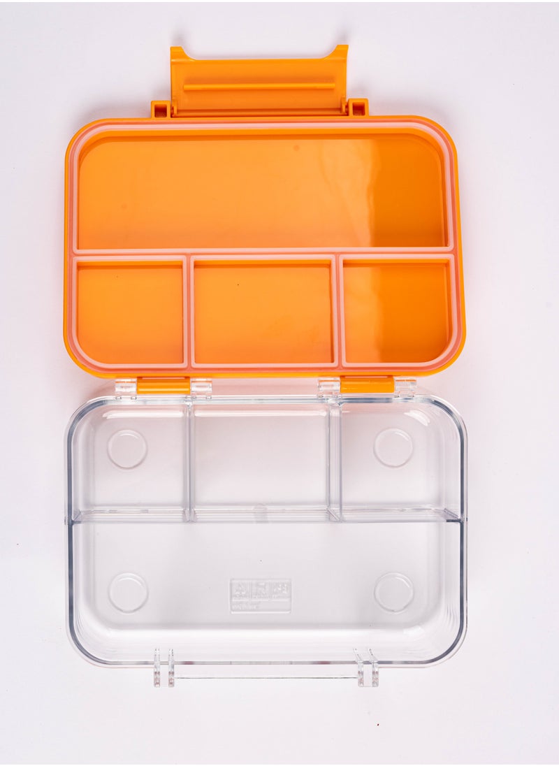 cocobee - Cocobee Tritan Bento Lunch Box,4 Compartments - Orange - Image 1