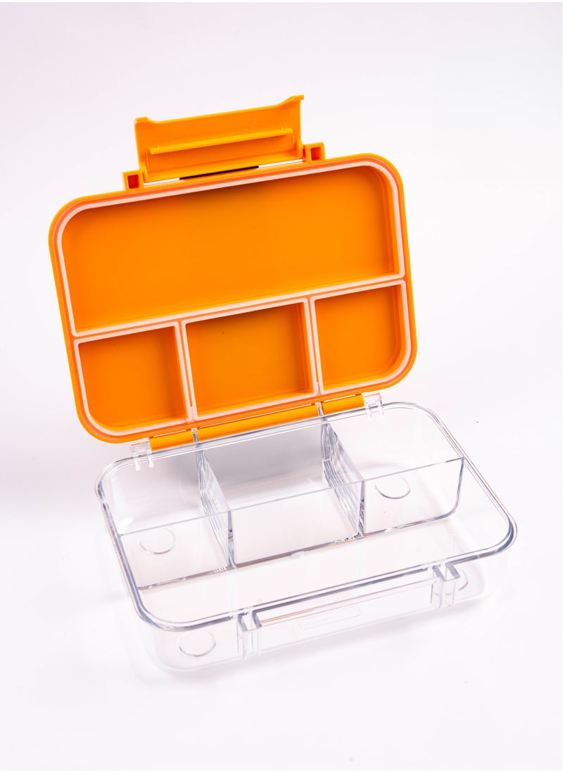 cocobee - Cocobee Tritan Bento Lunch Box,4 Compartments - Orange - Image 1