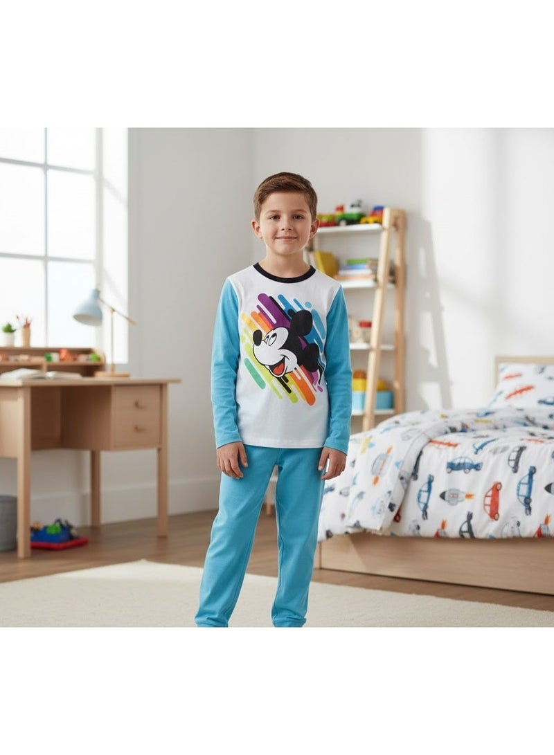ديزني بيجامة ديزني ميكي ماوس قطنية بأكمام طويلة للأولاد من كيدز تي في - Image 4