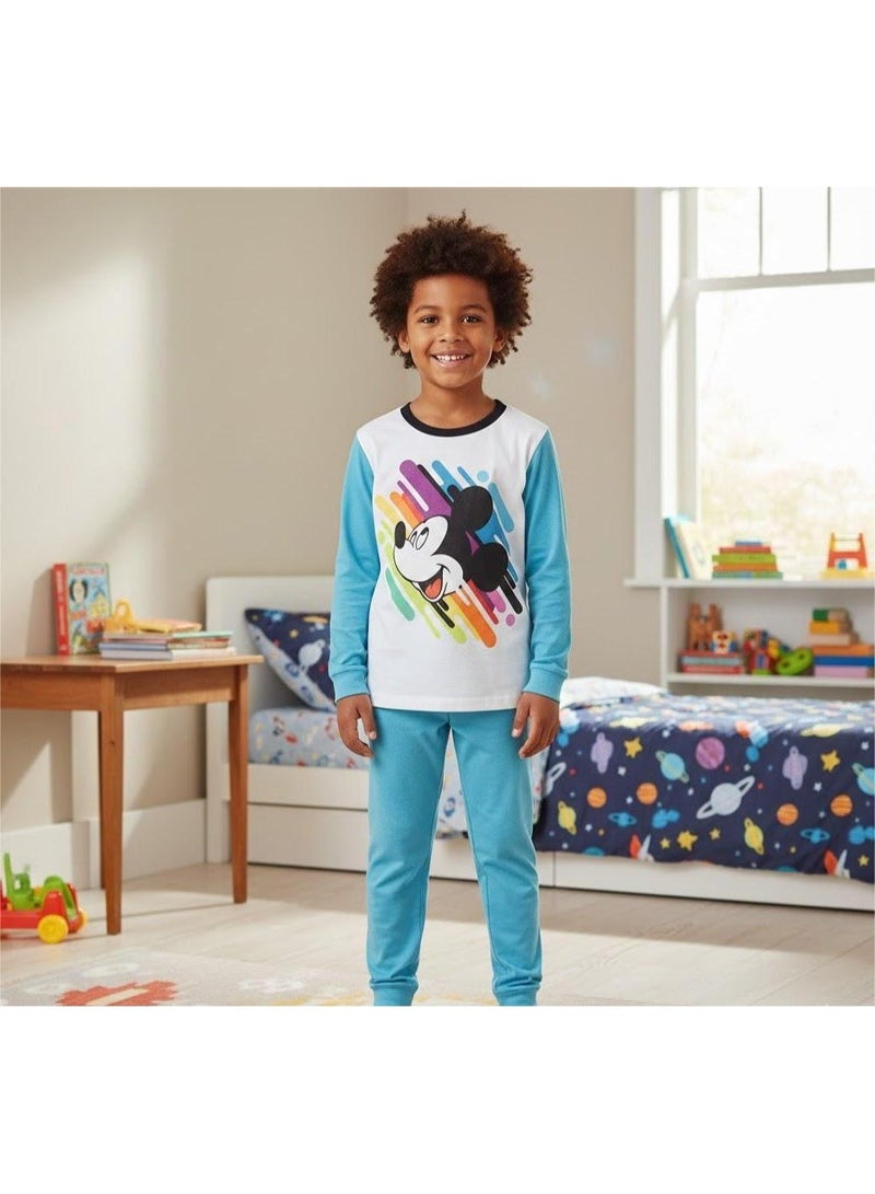 ديزني بيجامة ديزني ميكي ماوس قطنية بأكمام طويلة للأولاد من كيدز تي في - Image 3