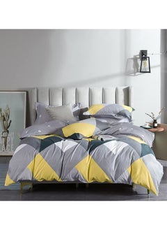 Super King Bedsheet Set - Complete 6-Piece Bedding Set with Duvet Cover, Fitted Sheet, and 4 Pillowcases - Luxury Microfiber Fabric with Deep Pockets for Secure Fit and Year-Round Comfort