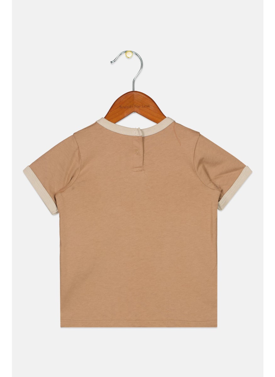 Cotton On Toddler Boys Graphic Print T-Shirt, Tan Combo  - Image 2