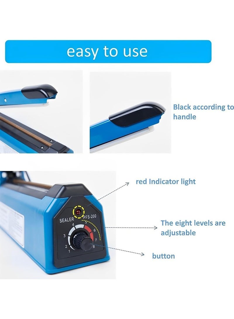 أكياس آلة الختم الساخن، آلة ختم بلاستيكية مرنة مع إعدادات قابلة للتخصيص لحماية فائقة للوسائط مصنوعة بخبرة لختم سلس لمواد متنوعة مثل الأكياس البلاستيكية والبولي بروبلين واللفائف الفقاعية والبولي فينيل كلوريد والبوليستر وورق الكرافت وأكياس الشاي - Image 3