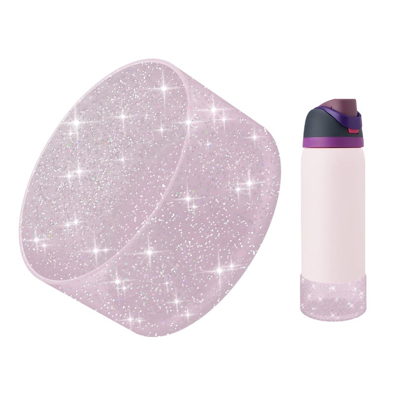 BKBY Protective Glitter Silicone Boot Compatible with Owala 24oz 32oz 40oz, Bling Cup Sleeve Bottom Bumper Cover Compatible with Owala FreeSip, Twist, or Flip Stainless Steel Water Bottles - Image 1