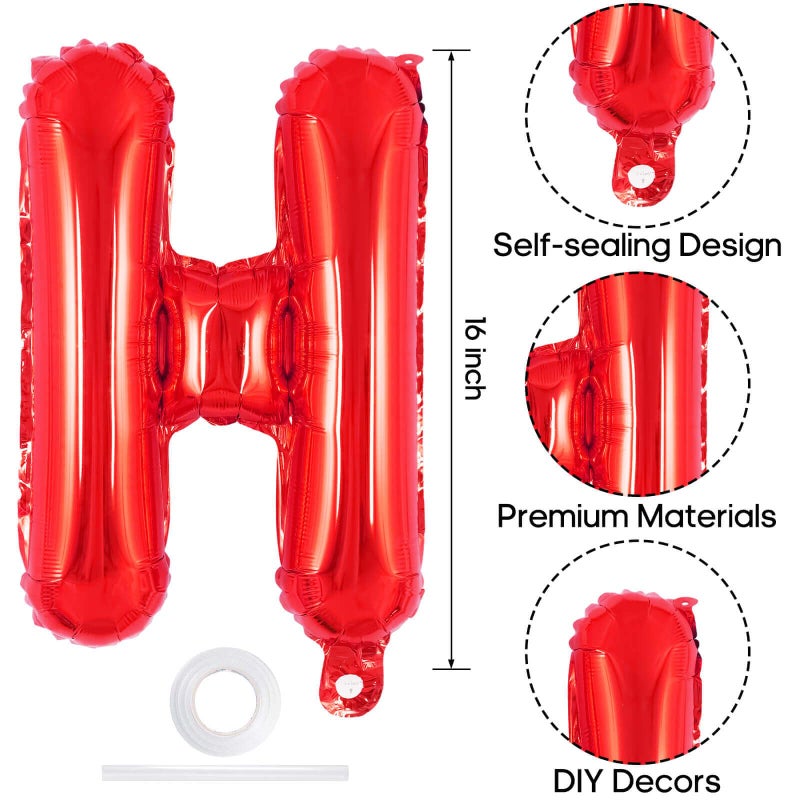 TOTAFAM Red Happy Birthday Balloons Banner, Foil Balloon Personalized Name Letters Balloons Sign Birthday Party Decorations for Women Men Boys Girls - Image 5
