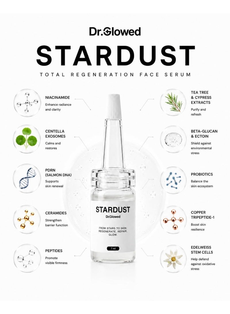 Dr. Glowed STARDUST - Korean Face Serum with PDRN & Exosomes for Skin Regeneration & Glow - Image 2