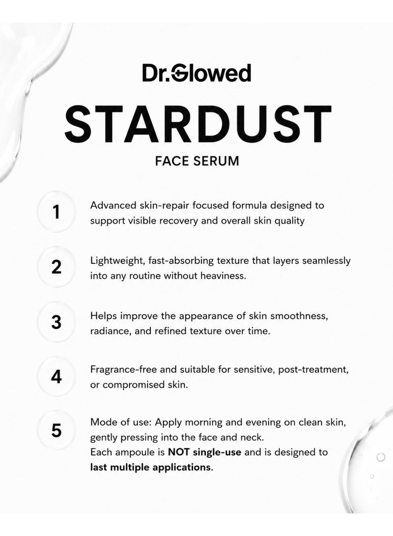 Dr. Glowed STARDUST - Korean Face Serum with PDRN & Exosomes for Skin Regeneration & Glow - Image 4
