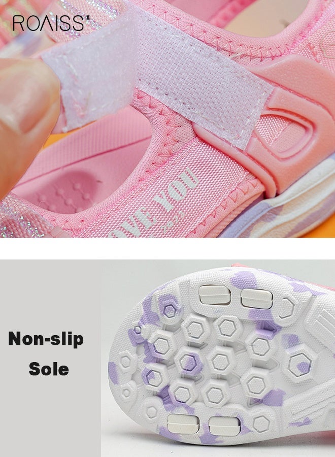 roaiss Girls Summer Sandals, Comfort Sports Sandals with Non-slip Sole, Breathable Lightweight Beach Shoes for Kids, Suitable for Outdoor Activities - Image 3