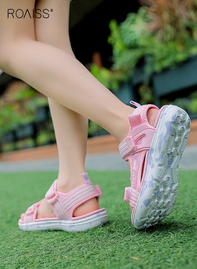 roaiss Girls Summer Sandals, Comfort Sports Sandals with Non-slip Sole, Breathable Lightweight Beach Shoes for Kids, Suitable for Outdoor Activities - Image 4