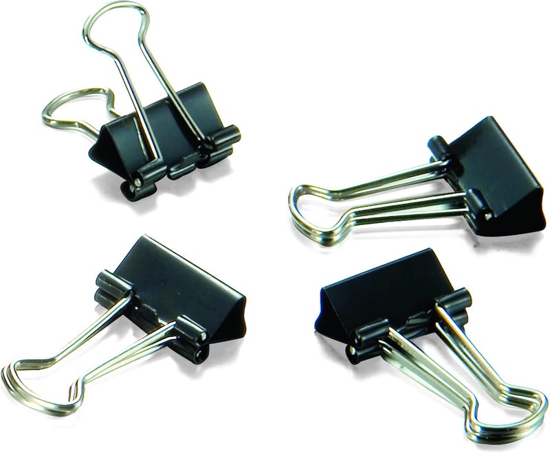 Officemate Micro Size Binder Clips, Black - 100 Count Tub - Image 3