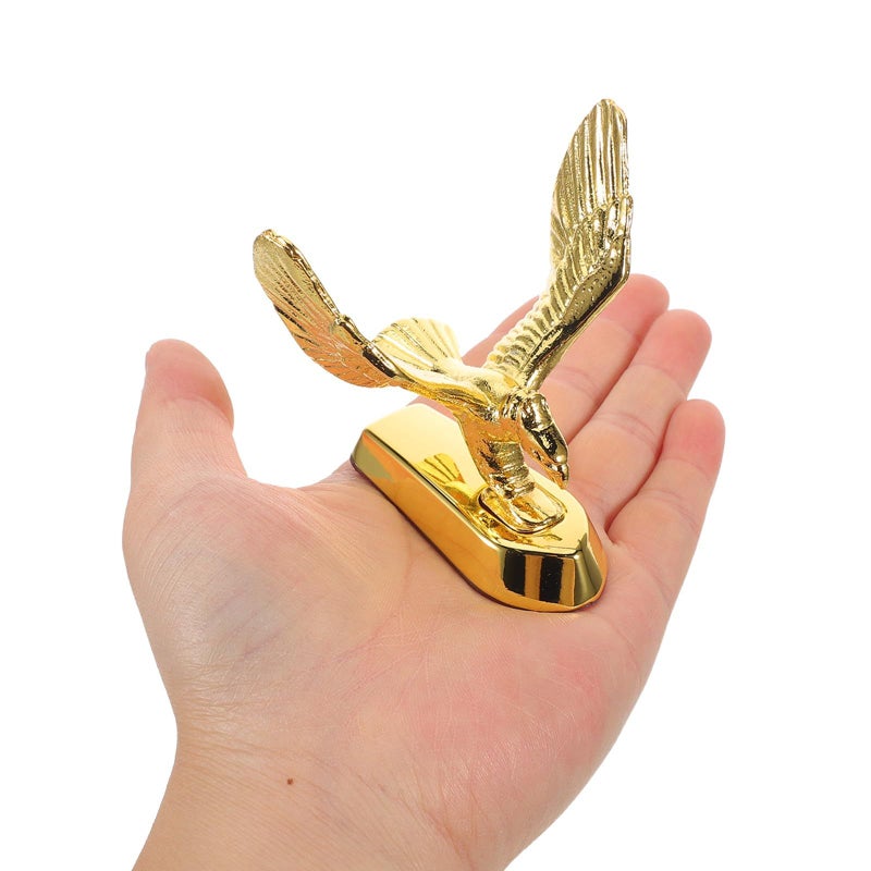 3D Metal Eagle Emblem Gold Chrome Hood Ornament Hood Decal Vehicle Exterior - Image 5