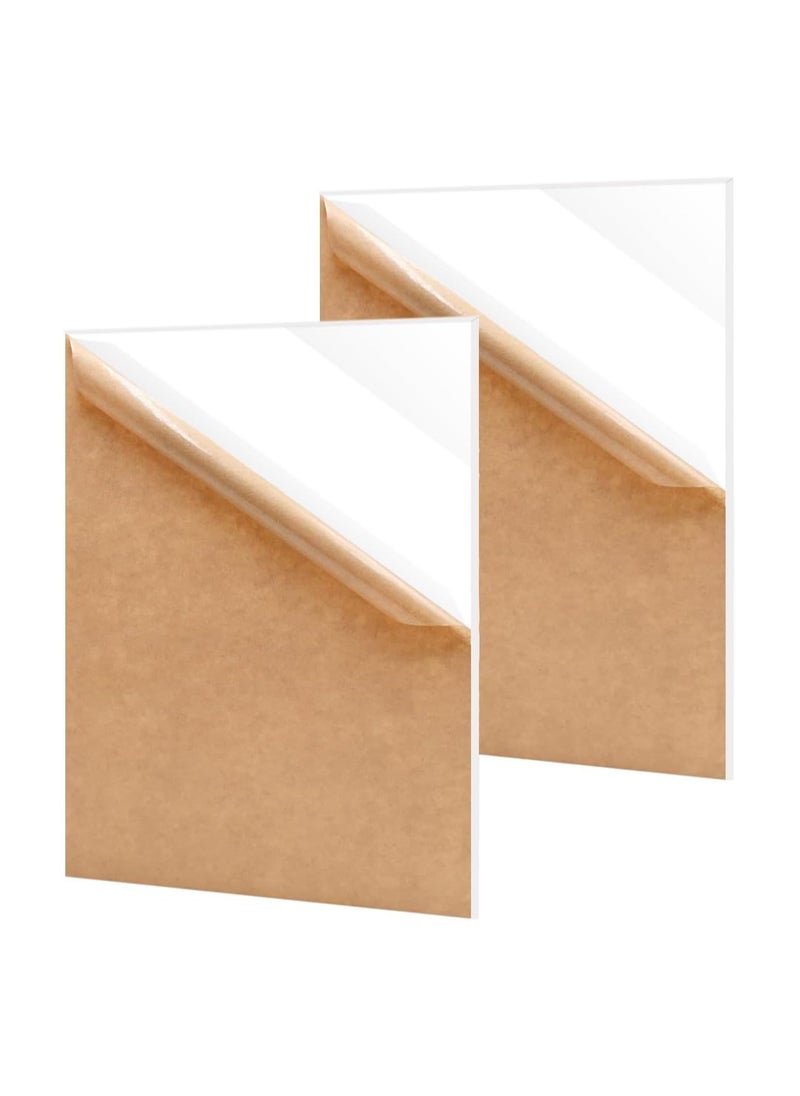 Generic Acrylic Sheet 2pcs White 2mm 12 Inch X 18 Inch Pack of 2 pcs 