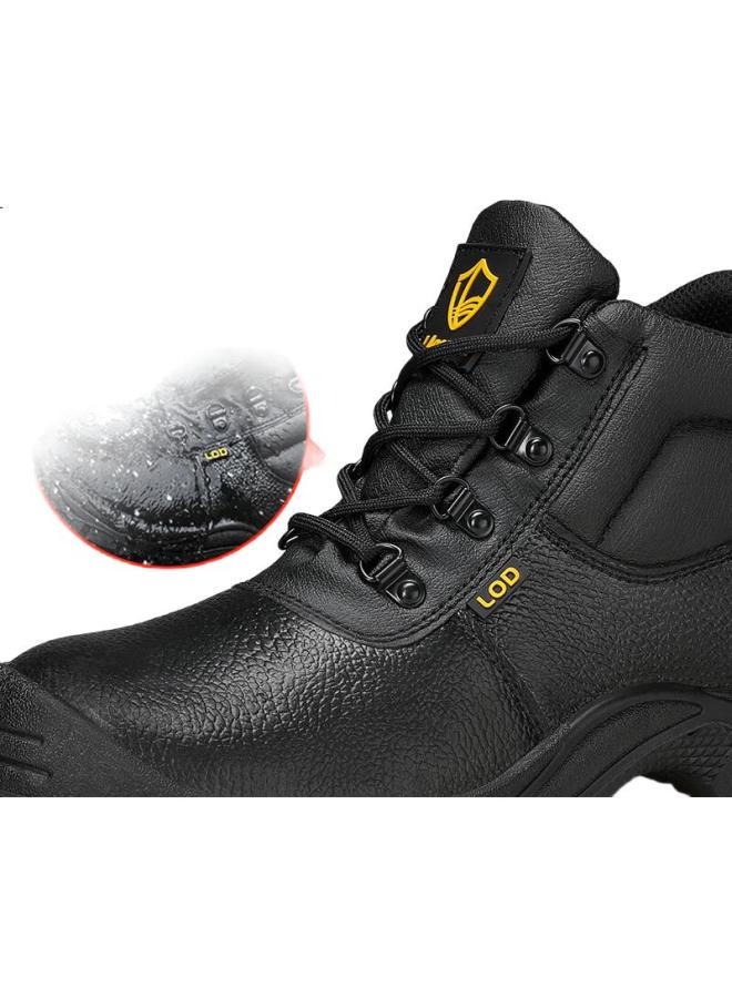 Blue Gull Shield Blue Seagull Shield Labor Protection Shoes Men'S High-Top Waterproof Steel Toe Cap Anti-Smashing Anti-Stab Cowhide Safety Work Site Functional Shoes D202 44 - Image 2