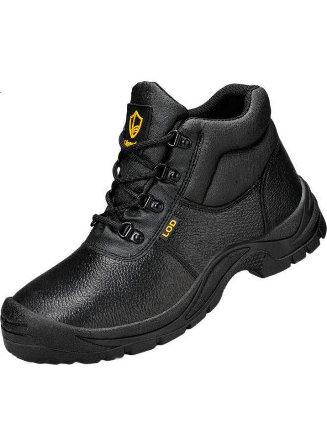 Blue Gull Shield Blue Seagull Shield Labor Protection Shoes Men'S High-Top Waterproof Steel Toe Cap Anti-Smashing Anti-Stab Cowhide Safety Work Site Functional Shoes D202 44 - Image 1