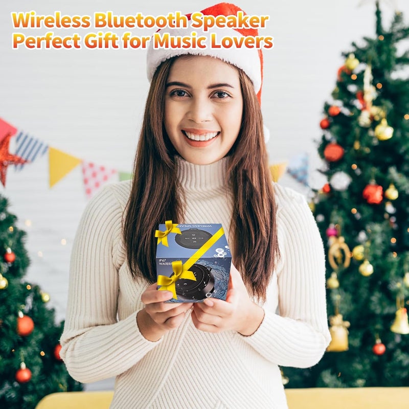 Kebrela Bluetooth Shower Speaker with Carabiner, Portable Bluetooth Speakers with Suction Cup, IP67 Waterproof Wireless Speaker with LED Light, Floating, for Camping Beach Travel, Gift for Men, Women - Image 4