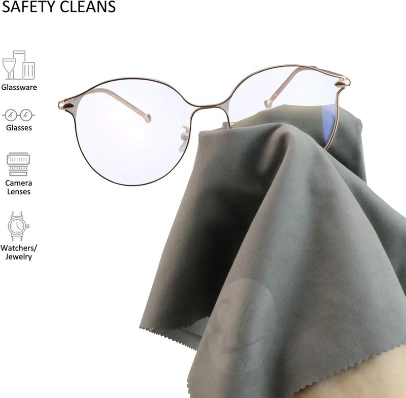 VisionGlobal Anti-Fog Wipe, Glasses Cleaning Cloth, Glasses, Tablets, Screen Cleaning Wipes, Camera Lens Glasses Wipes(4 Pack Microfiber Cleaning Cloth+1 Pack Anti-Fog Wipe) - Image 2