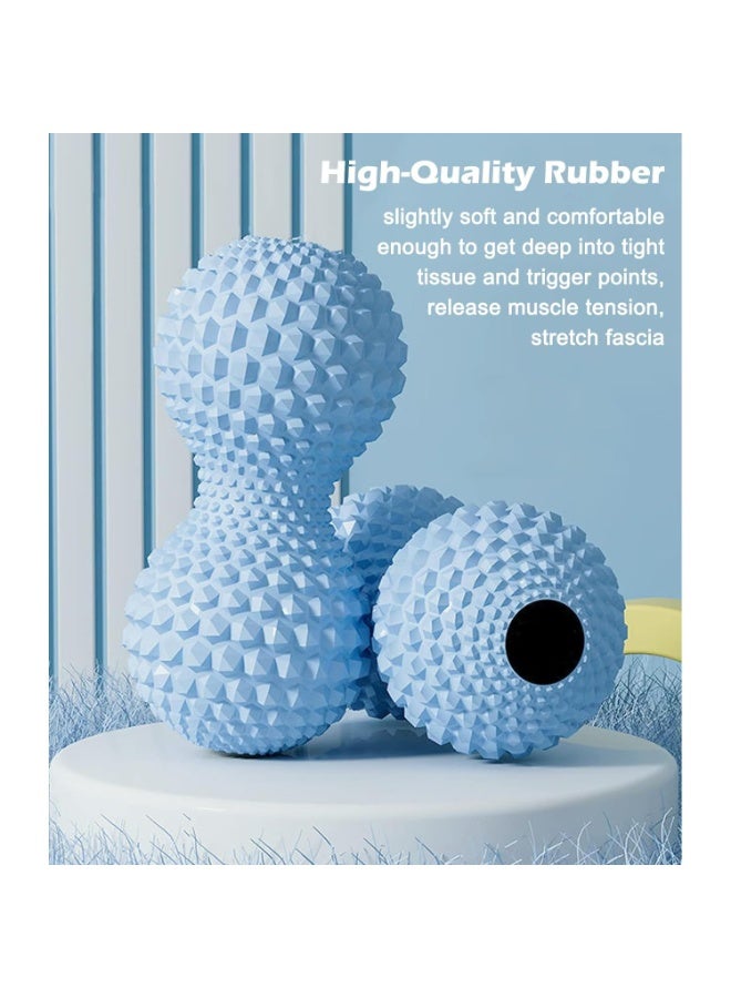 JZS Massage Ball, Double Lacrosse Massage Ball and Mobility Ball for Physical Therapy, Massage Roller, Deep Tissue Massage Tool for Myofascial Release, Muscle Relaxer, Acupoint Mass - Image 2