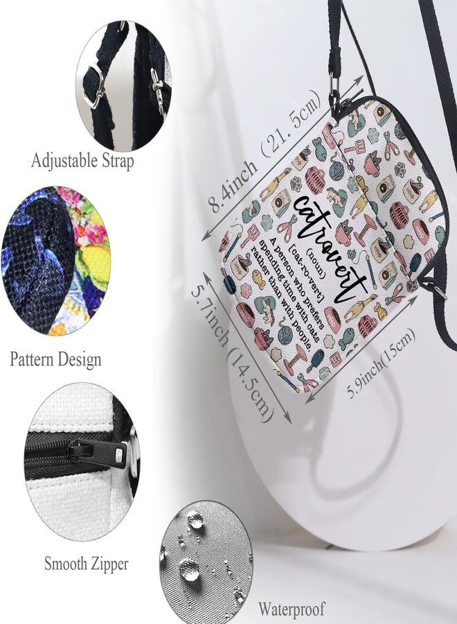 MAOFAED Catrovert Definition Crossbody Bag, Gift for Cat Lover, Cat Mom Gift, Catsitter Gifts, Pet Owner Gifts(catrovert) - Image 4