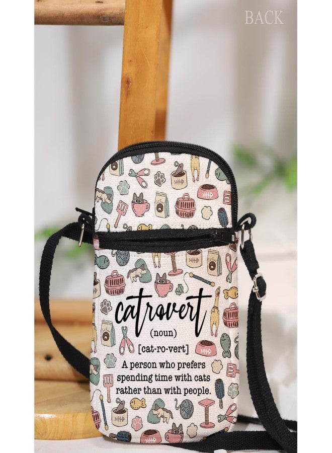 MAOFAED Catrovert Definition Crossbody Bag, Gift for Cat Lover, Cat Mom Gift, Catsitter Gifts, Pet Owner Gifts(catrovert) - Image 5