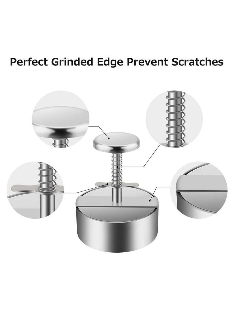 Burger Press, Stainless Steel Adjustable Hamburger Patty Maker, Non Stick Patty Making molds  - Image 2