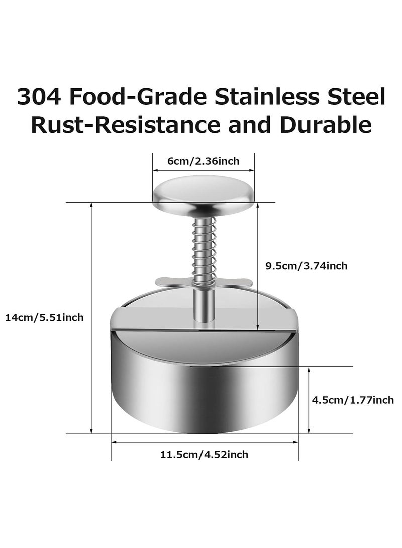 Burger Press, Stainless Steel Adjustable Hamburger Patty Maker, Non Stick Patty Making molds  - Image 5