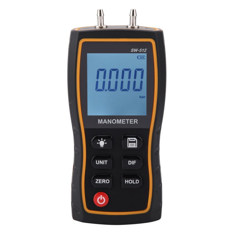 مقياس الضغط التفاضلي SW-512B ±39.99 كيلو باسكال قياس الضغط الإيجابي والسلبي لفنيي التدفئة والتهوية وتكييف الهواء - مقياس ضغط رقمي محمول لصيانة أنظمة ضغط الغاز في الغرف النظيفة - Image 4