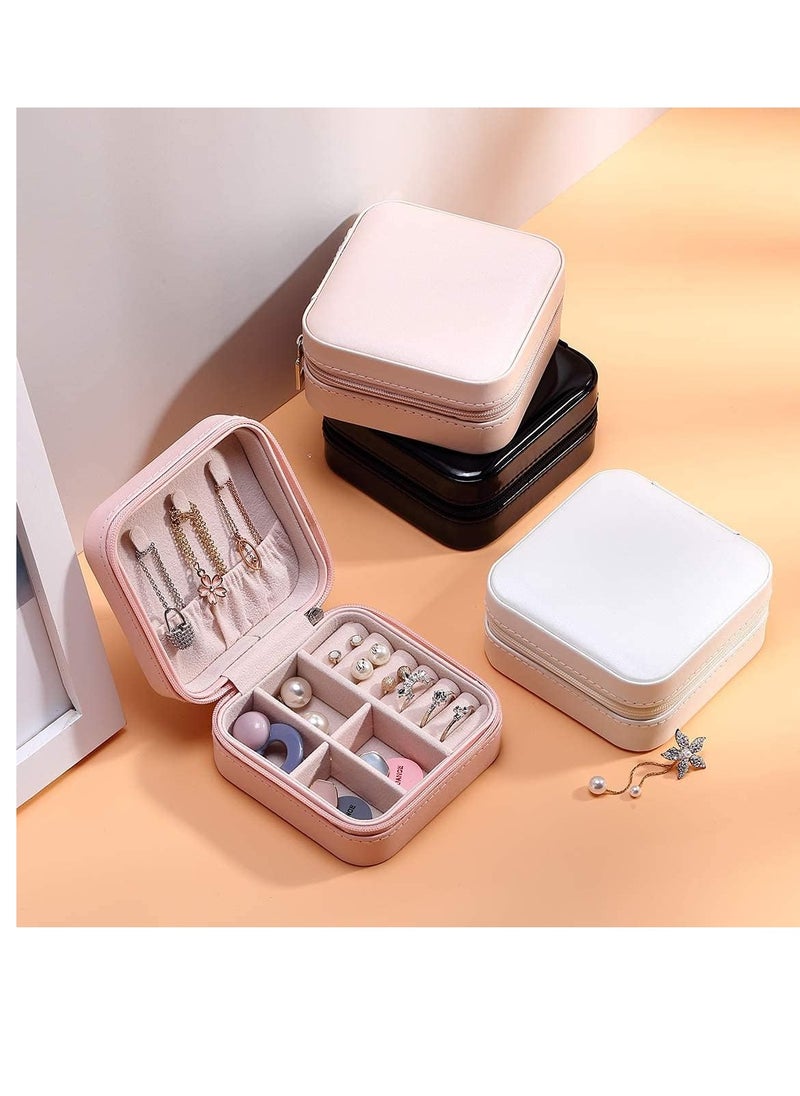 ewelry Box Small Travel Jewelry Bags Organizer,PU Leather Storage Display Case,Portable Jewelry Holder for Women’s Necklace Earring Rings Accessories Multicolor