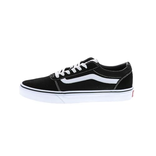 Vans Men's Ward Sneaker, Suede Canvas Black White, 11 M US - Image 3