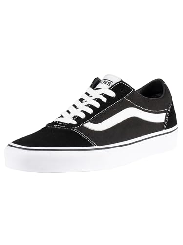 Vans Men's Ward Sneaker, Suede Canvas Black White, 11 M US - Image 1