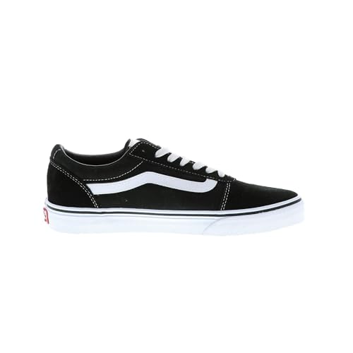 Vans Men's Ward Sneaker, Suede Canvas Black White, 11 M US - Image 2