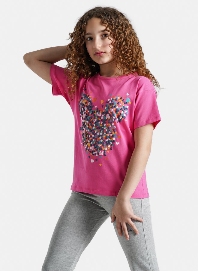 Remint Girls Heart Mouse Pyjama Fuchsia - Image 3