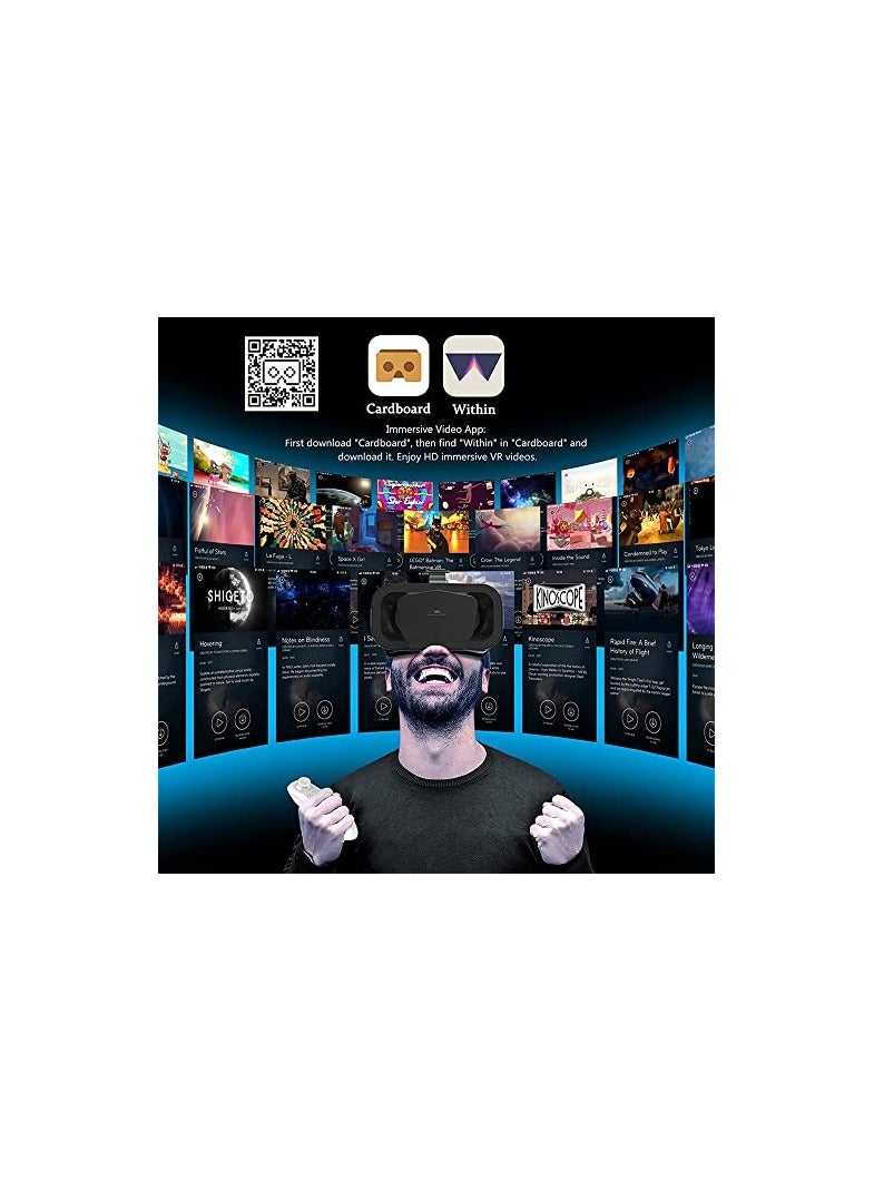 VR SHINECON VR Virtual Reality VR Headset 3D Glasses Headset Helmets VR Goggles, Adjustable Soft and Comfortable VR Glasses for TV - Image 3