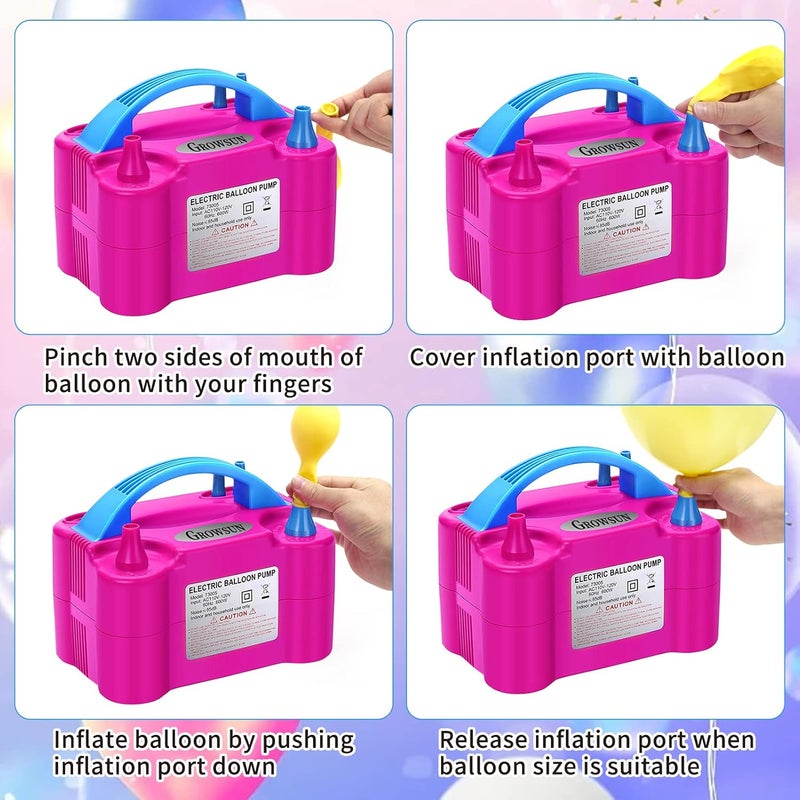Growsun Balloon Pump Electric 110V 600W Balloon Garland Arch Kit Air Blower Inflator for Party Balloons Decoration Baby Shower Tape Strip Include - Image 3