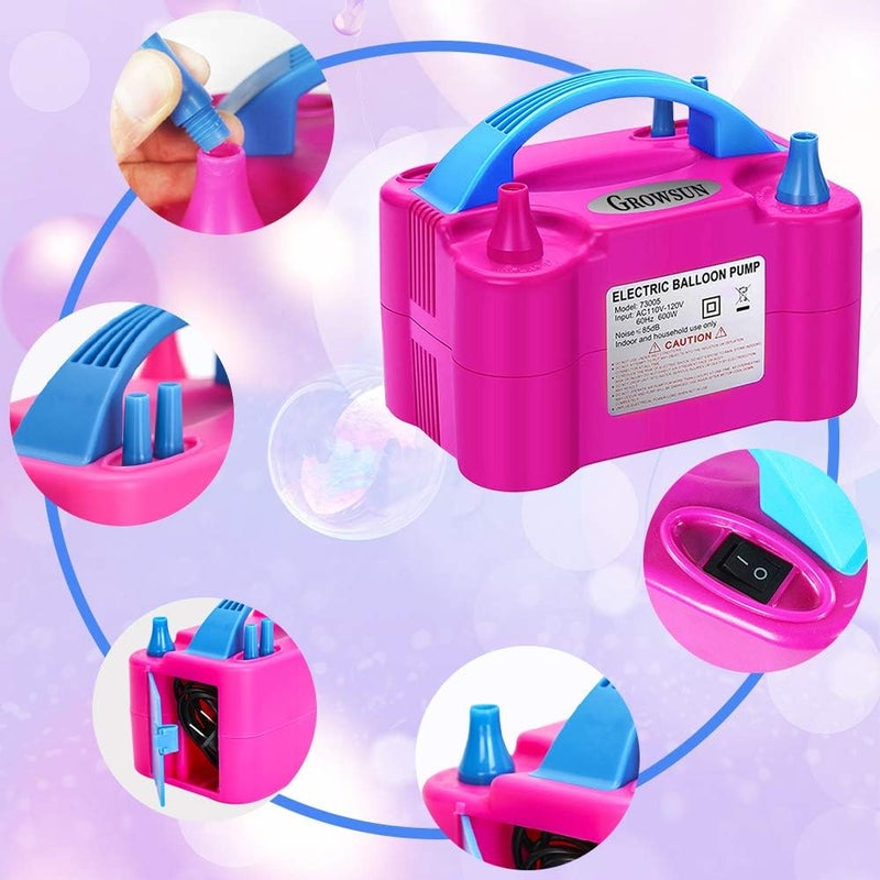 Growsun Balloon Pump Electric 110V 600W Balloon Garland Arch Kit Air Blower Inflator for Party Balloons Decoration Baby Shower Tape Strip Include - Image 2