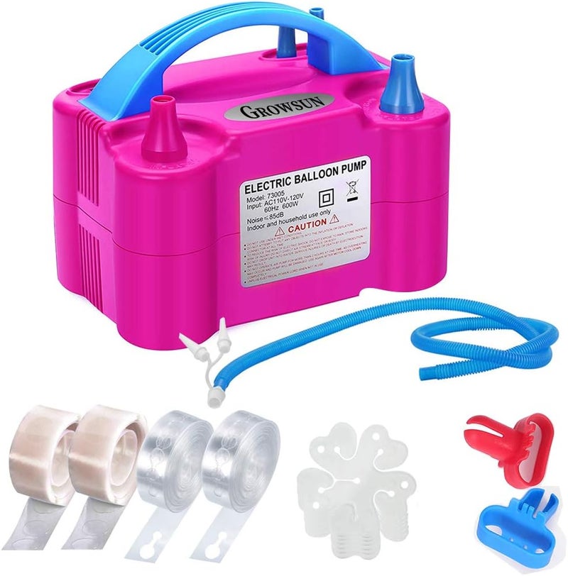 Growsun Balloon Pump Electric 110V 600W Balloon Garland Arch Kit Air Blower Inflator for Party Balloons Decoration Baby Shower Tape Strip Include - Image 1