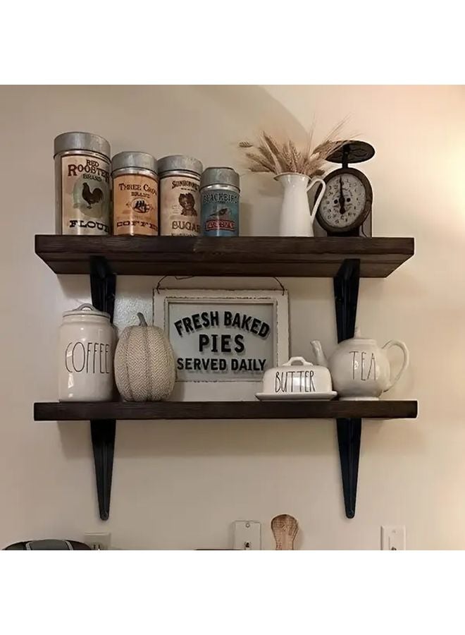 20pcs 6 Inch Black Iron L Shaped Shelf Brackets Easy Installation For DIY Floating Shelves - Image 5