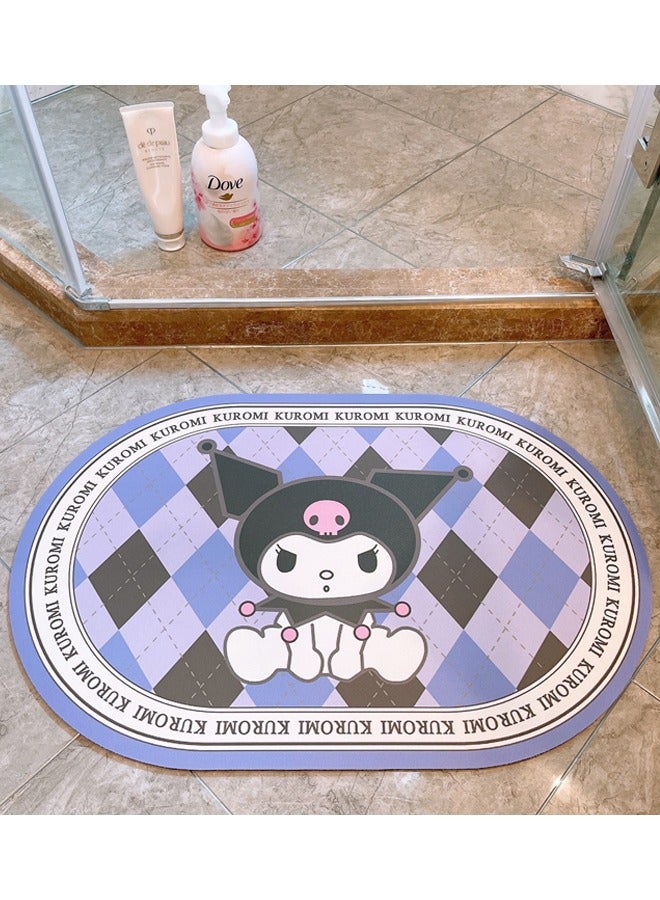 سجادة أرضية ناعمة فائقة الامتصاص مقاومة للانزلاق لغرفة الاستحمام ، سجادة حمام من الألياف الدقيقة من الطين المشطورة ، قوية سريعة الجفاف ، سهلة التنظيف 40 * 60 سم - Image 3