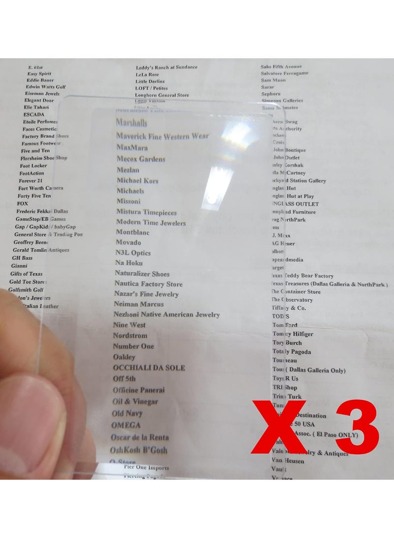 مكبر جيب قطعة واحدة بحجم بطاقة الائتمان، مكبر بطاقة بتكبير 3x، فائق النحافة، مرن ومقاوم للكسر - Image 2