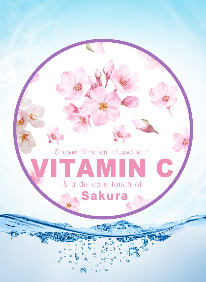 HomarKet Shower Filter - Vitamin C Shower Infuser , Hard Water Softener, Chlorine & Fluoride Shower Filter, Water Purifying Filtered Shower Head with Beads, Helps Dry Skin & Hair Loss (Cherry Blossoms)  - Image 5