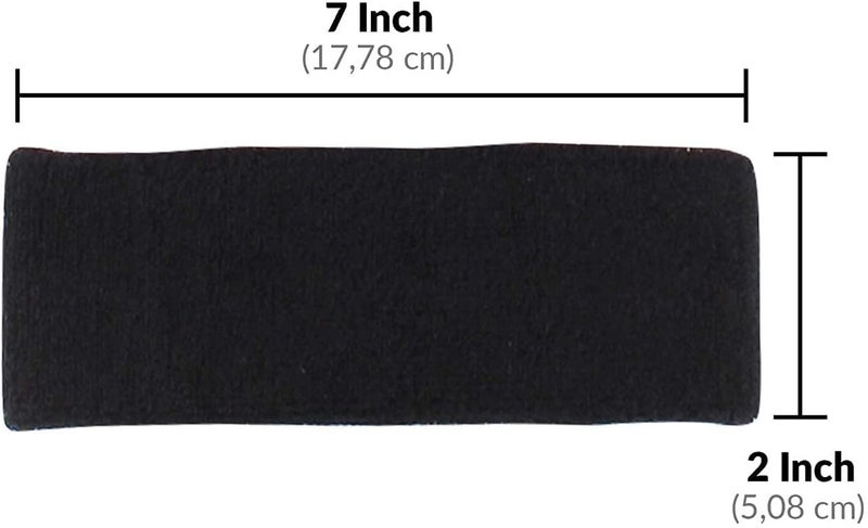 Gmefvr Sports Sweatband Headband & Wristband | Stretch, Soft, Sweat-Absorbing Cotton Blend | Gym, Running, Tennis, Basketball, Yoga | Unisex, Non-Slip, Washable (Headband + Wristband Black) - Image 5