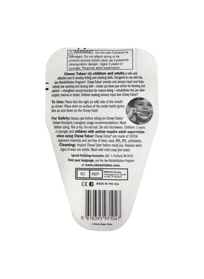 Chewy Tubes Super Chew in Green