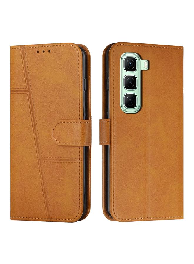 Zaboon Case For Infinix Hot 50 5G Stitching Calf Texture Buckle Leather Phone Case - Image 1