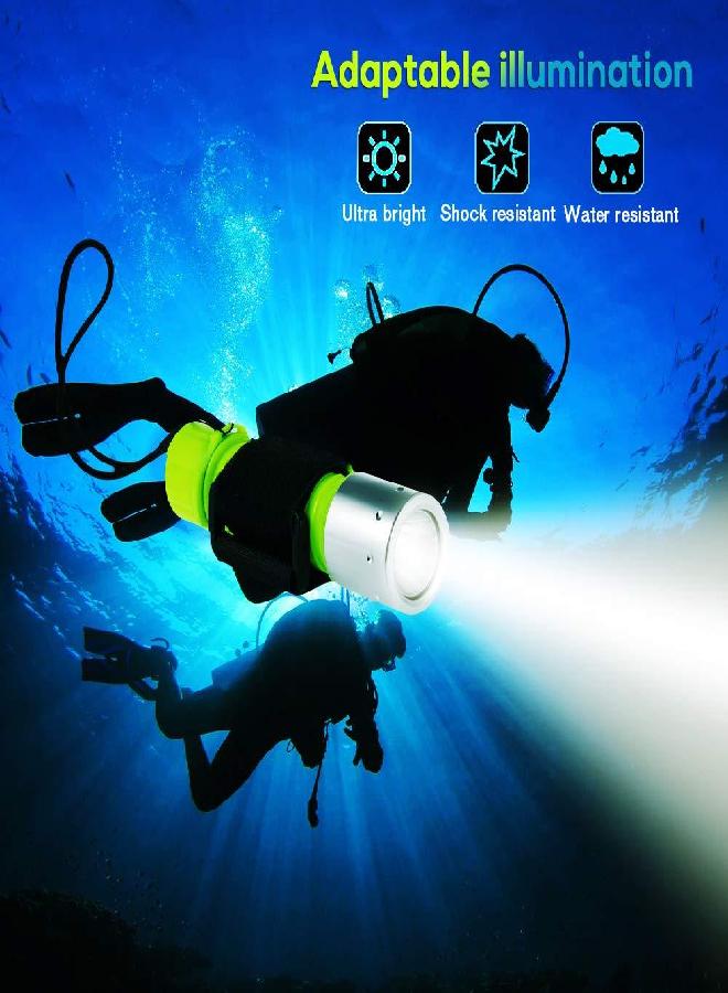 BlueFire Professional 1100 Lumen Diving Flashlight Bright Submarine Light Scuba Safety Lights Waterproof Underwater Torch for Outdoor Under Water Sports (Green (1-Pack)) - Image 4